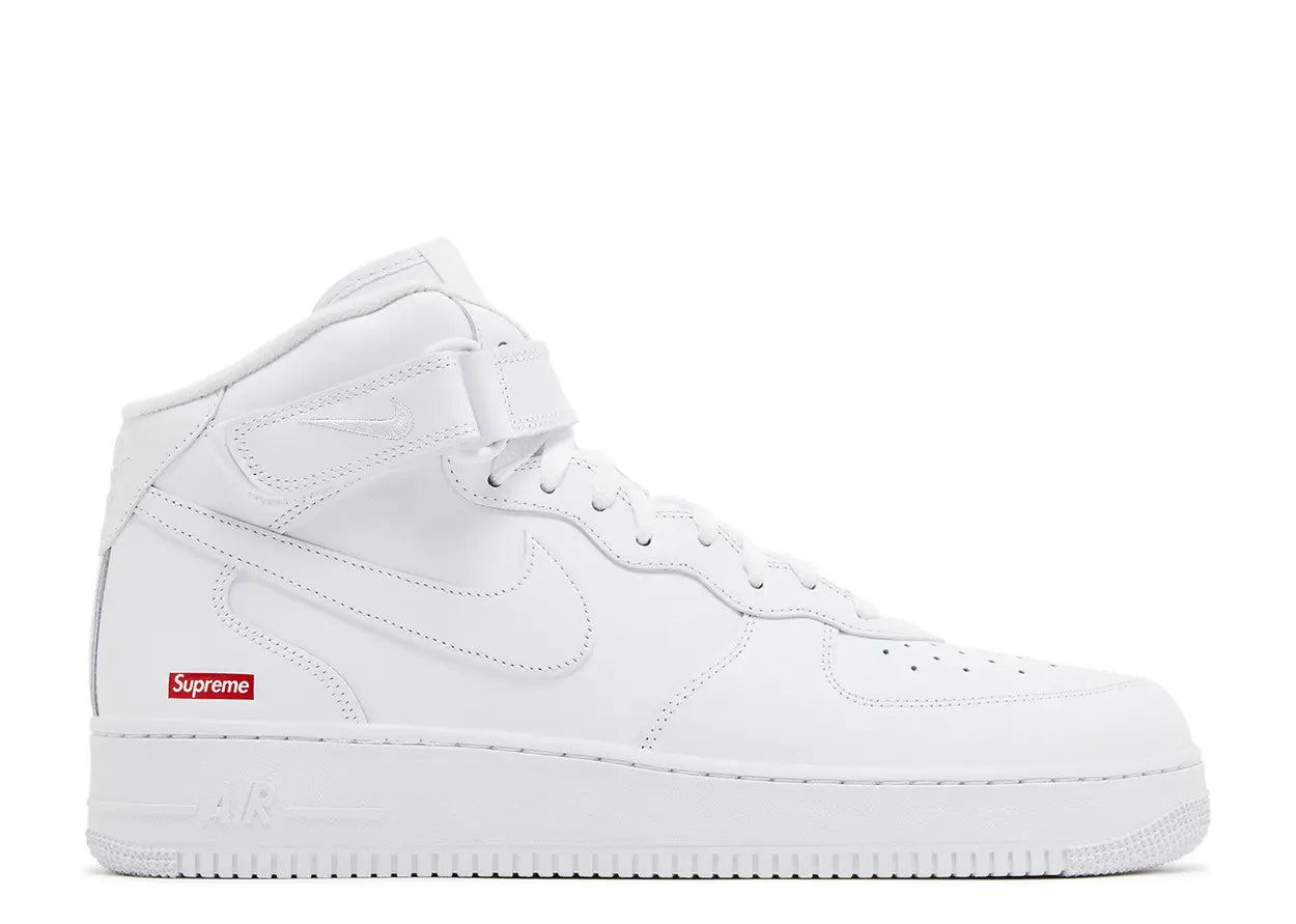 Nike Air Force 1 Mid Supreme White – RIF LA