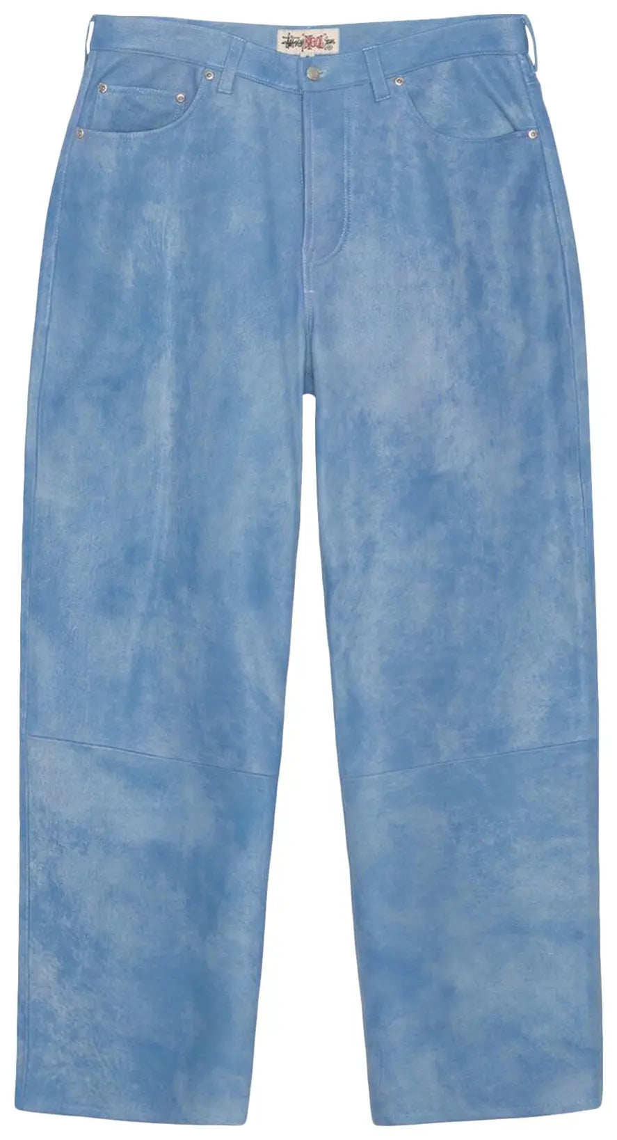 Stussy Big 'Ol Stonewashed Leather Pant Washed Blue – RIF LA