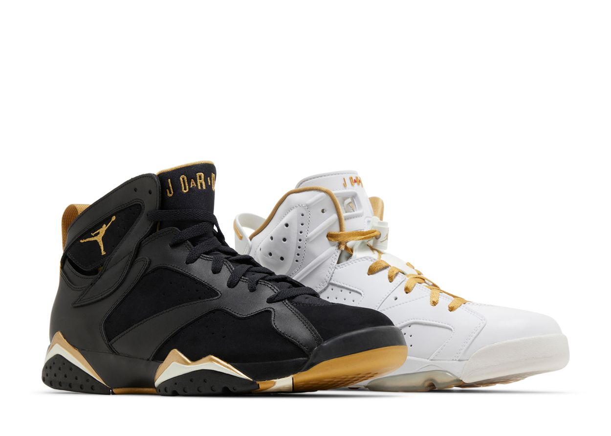 black and gold jordan pack