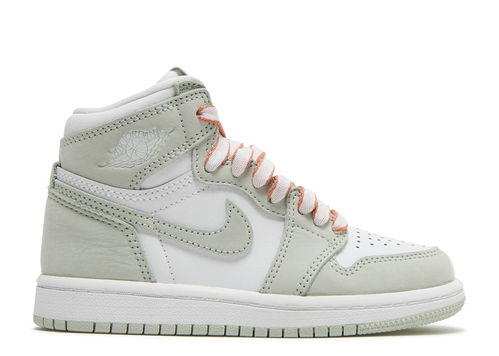 seafoam jordan 1 pink laces