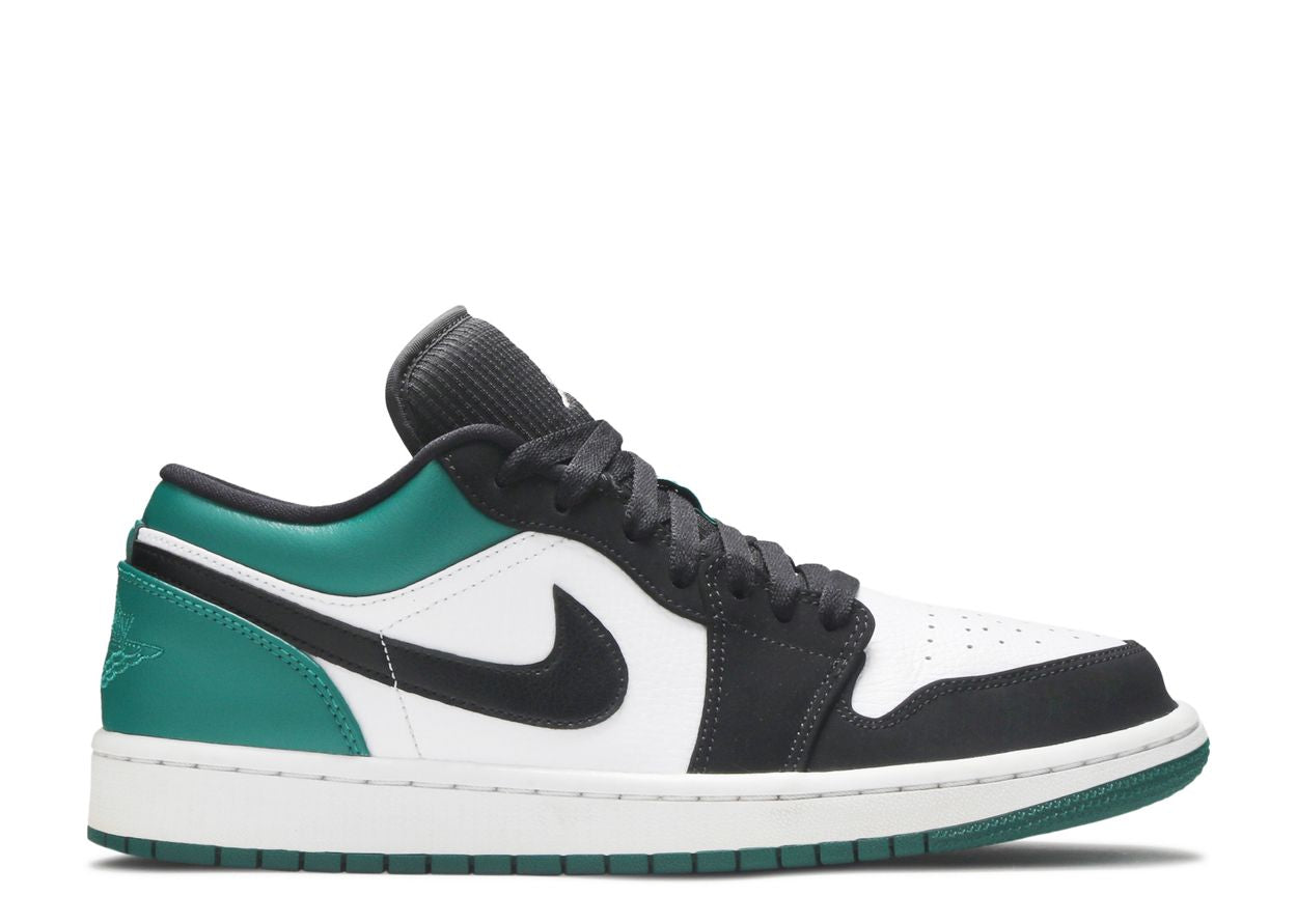 スニーカー AIR JORDAN1 LOW WHITE BLACK MYSTIC GREEN Jordan 1 Low White Black Mystic Green – RIF LA