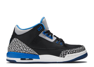 Jordan feet 3 Retro Sport Blue (GS) (WORN)