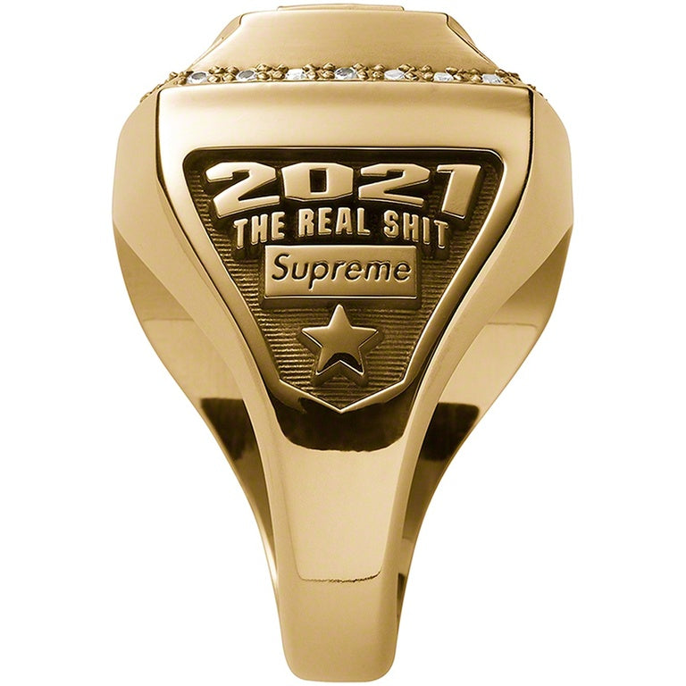 supreme jostens champion ring US8.5 ゴールド Supreme Jostens World Famous Champion Ring Gold (WORN) – RIF LA