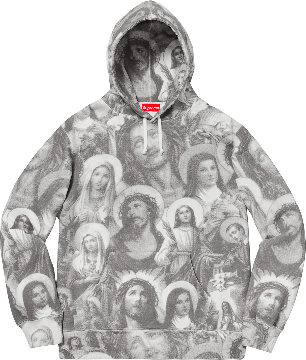 Supreme Jesus and Mary Hooded Sweatshirt Dark Grey – RIF LA