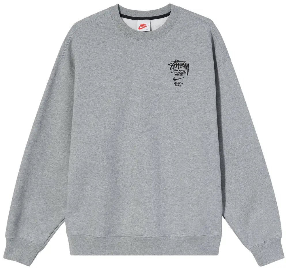 Nike x Stussy International Crew Crewneck Grey – RIF LA