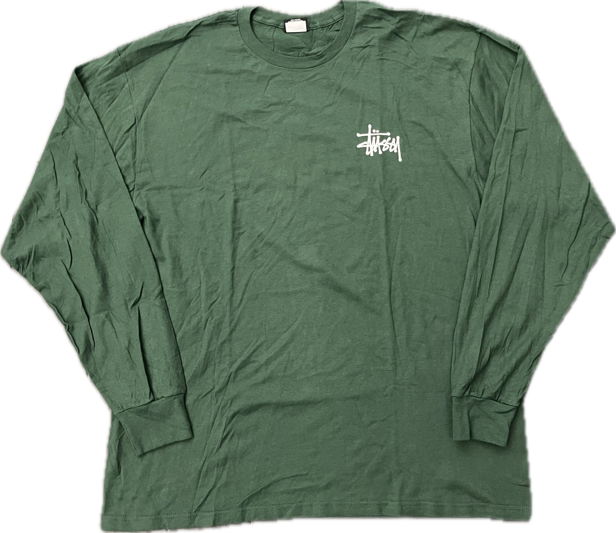 Stussy Basic Logo L/S Tee (Forest Green) – RIF LA