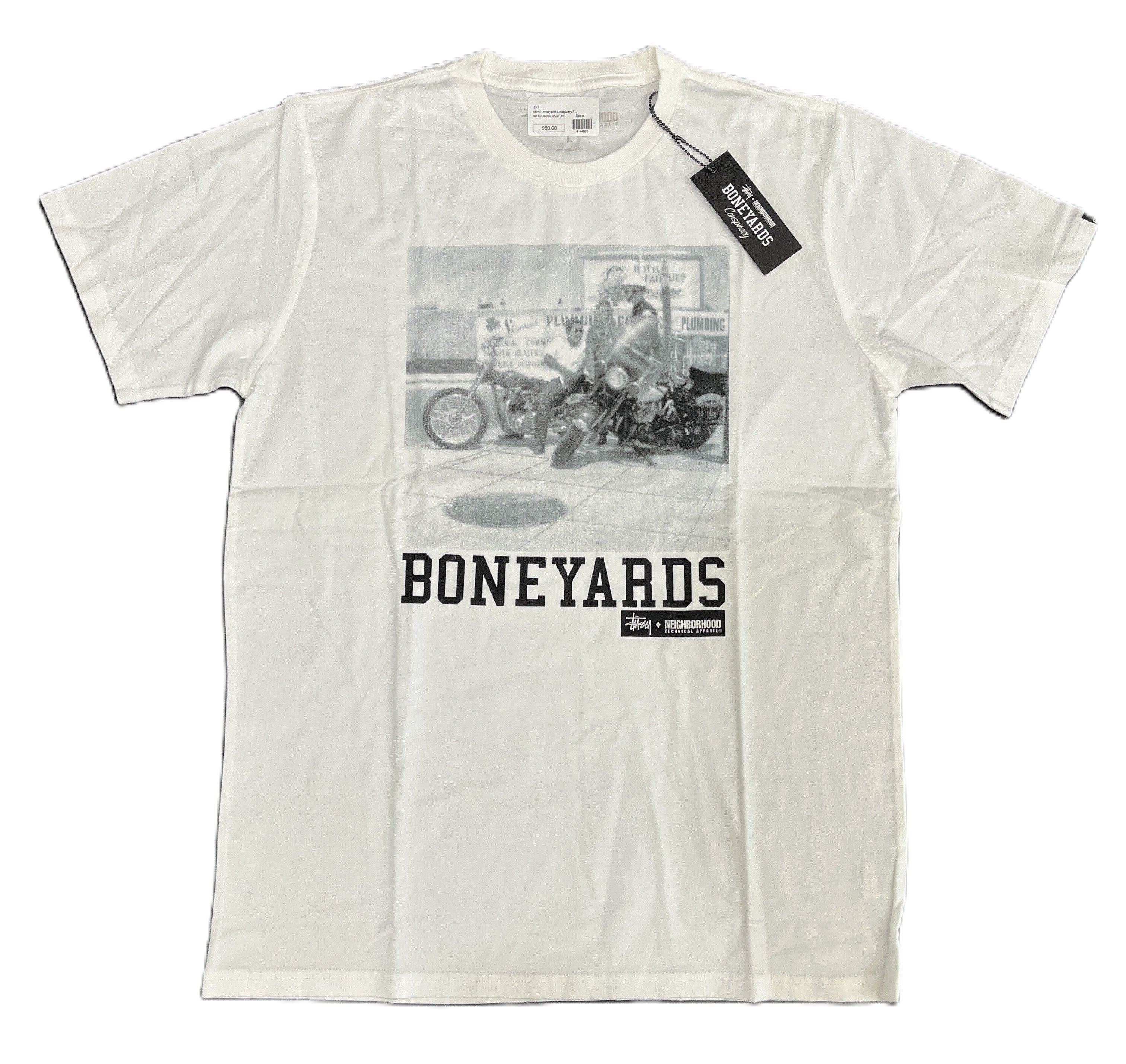 Stussy x NEIGHBORHOOD Boneyards Consipracy Tee White – RIF LA