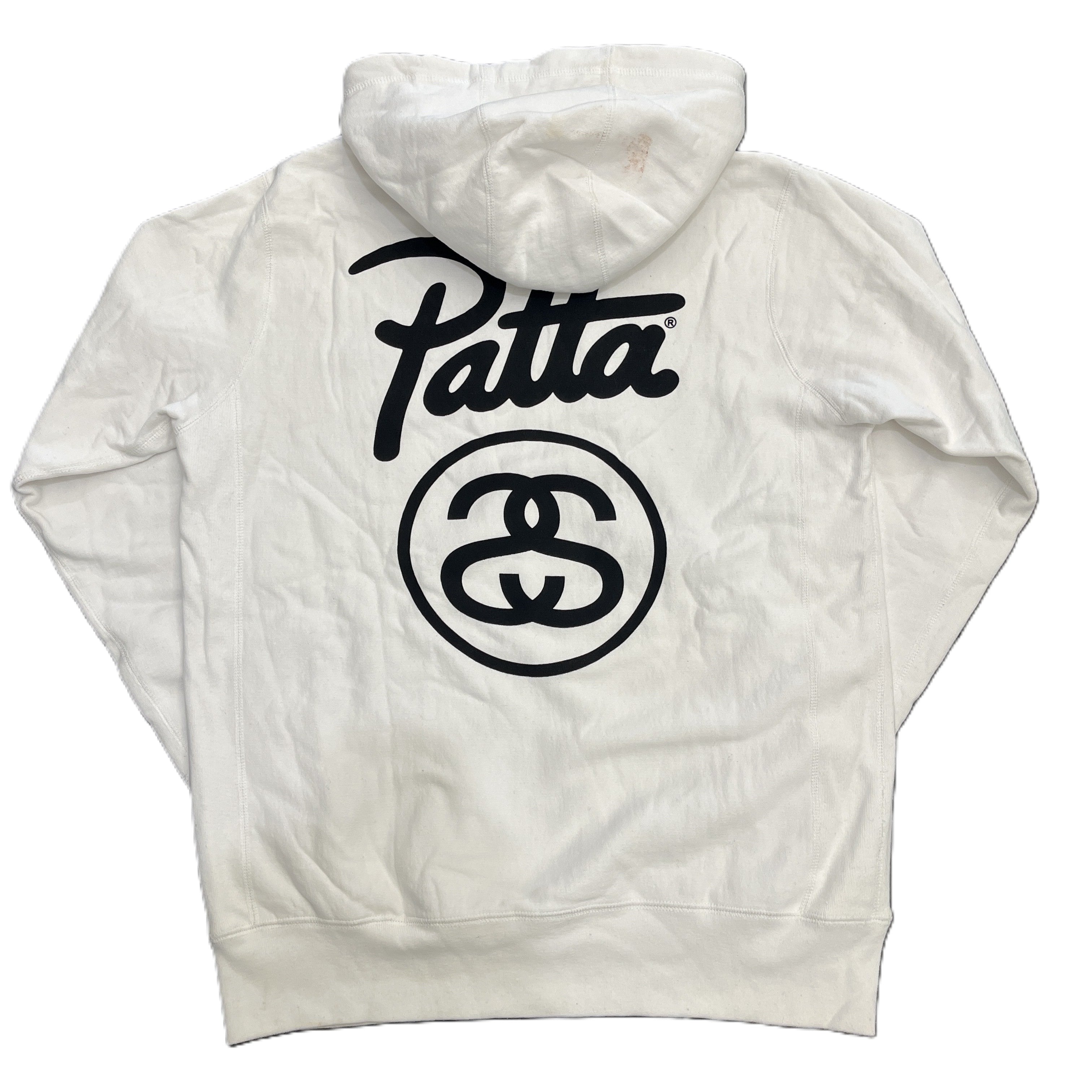 Stussy x Patta Stock Link Hoodie White (WORN) – RIF LA