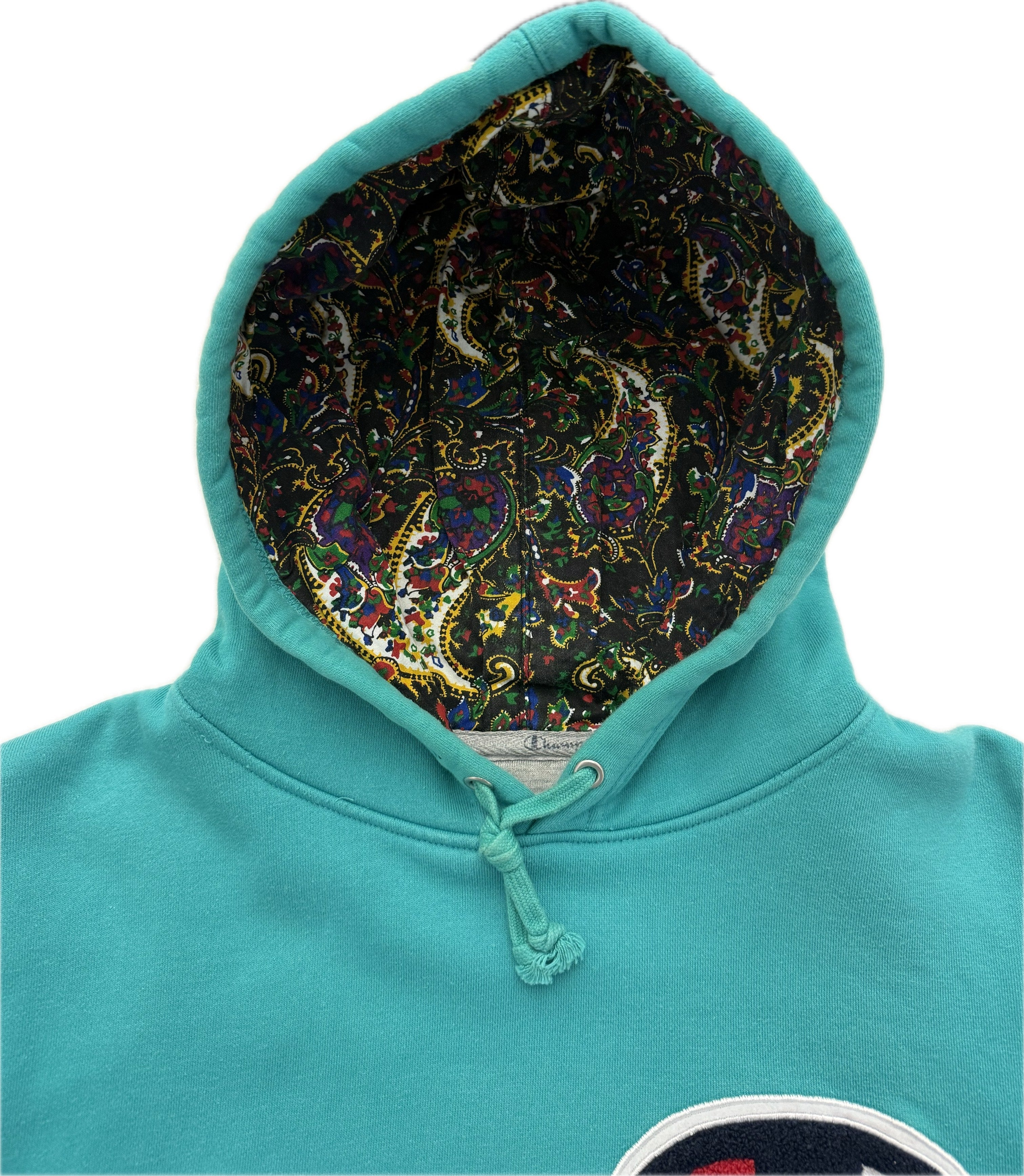 Supreme Champion Paisley Hooded Sweatshirt Teal (WORN) – RIF LA