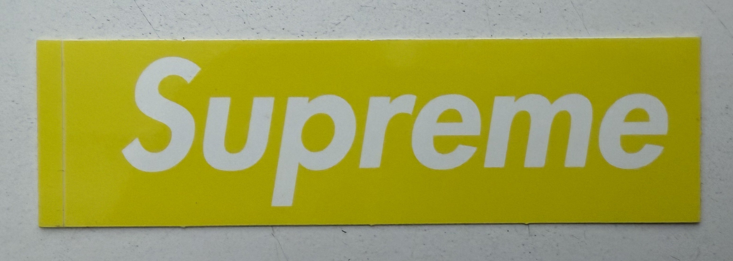 Supreme Mini Box Logo Sticker Yellow – RIF LA