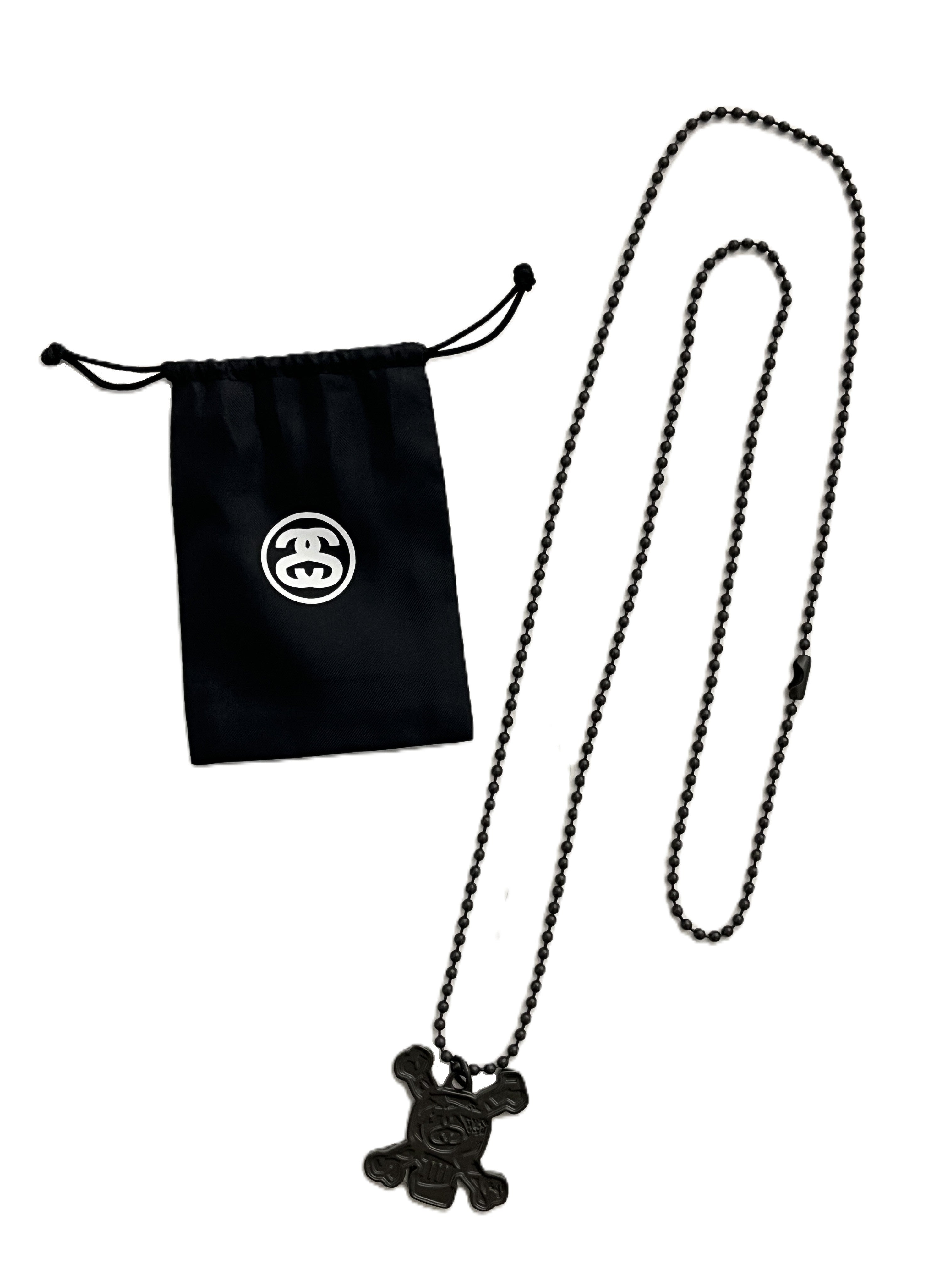 Stussy Bone Skull Pendant Necklace (Black) – RIF LA