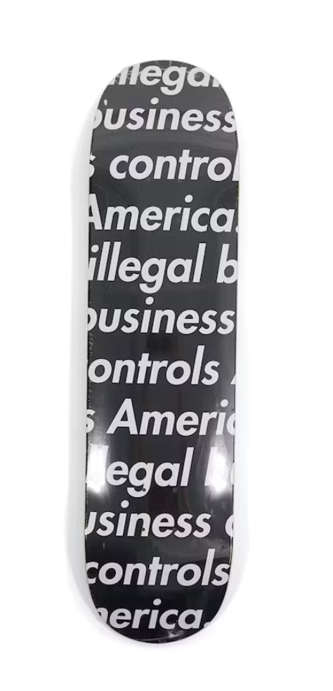 Supreme Illegal Business Skateboard Deck Black – RIF LA