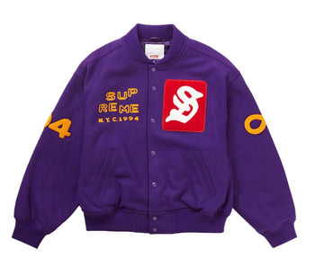 Supreme Tourist Varsity Jacket Purple (WORN)