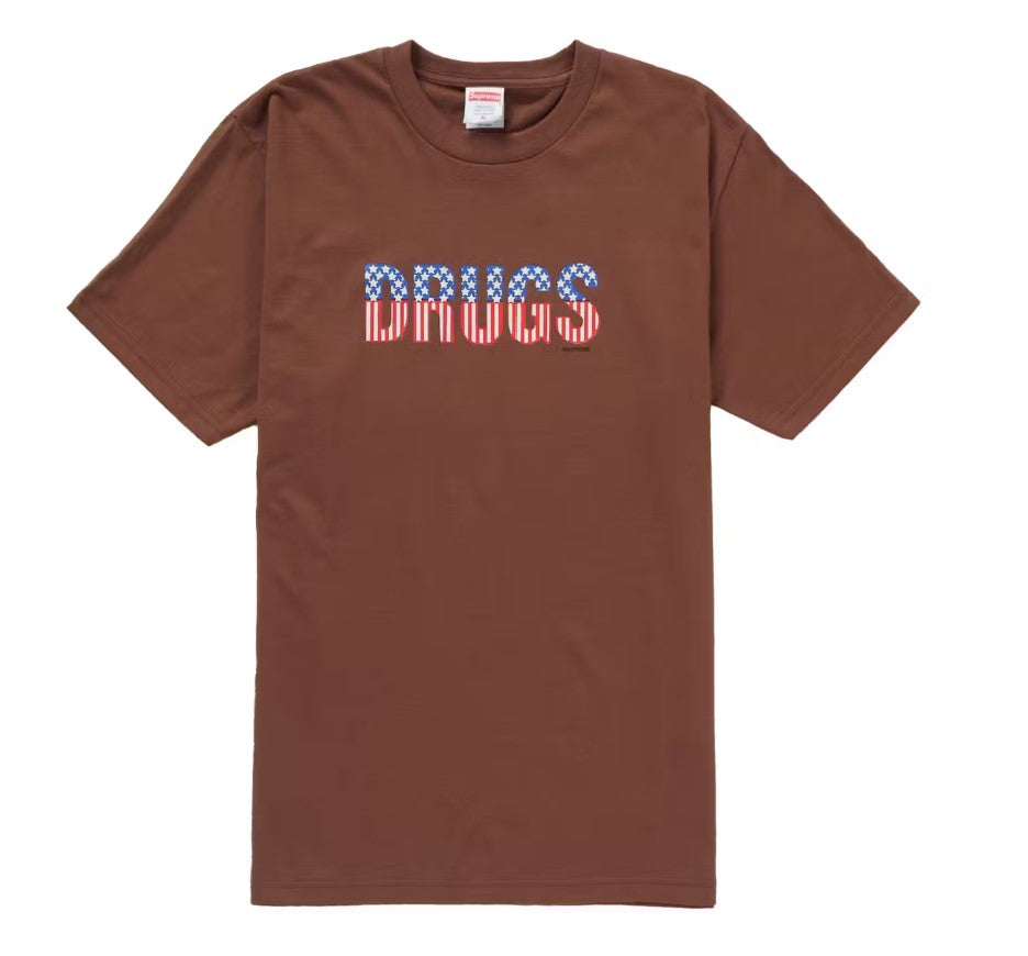 SUPREME 24AW Drugs Tee ブラウンMサイズ Supreme Drugs Tee Brown – RIF LA