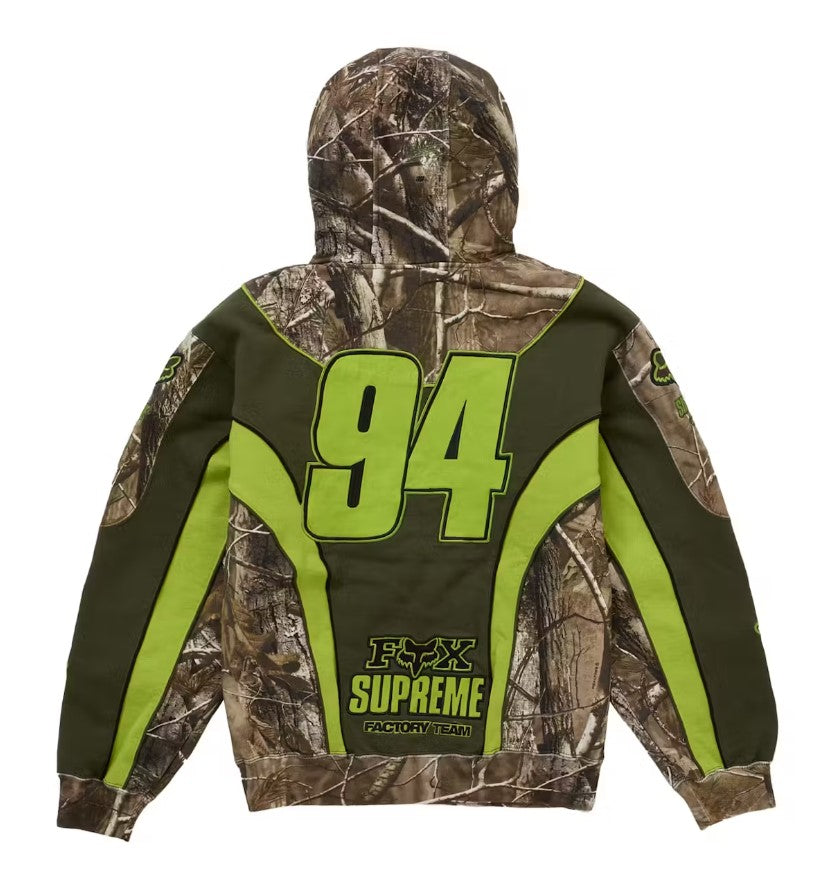Supreme Fox Racing Zip Up Hooded Sweatshirt Realtree Hardwoods