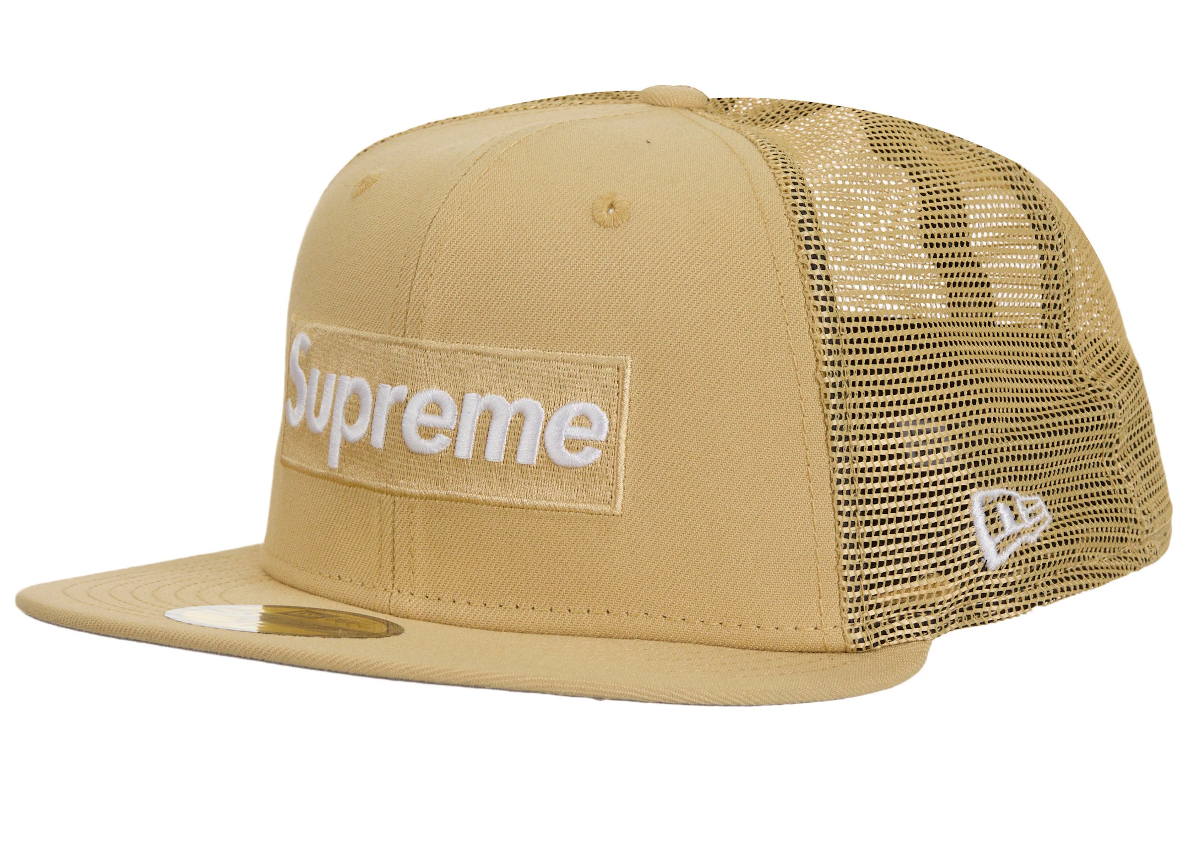 Supreme Box Logo Mesh Back New Era Cap (SS24) Light Gold Supreme Box Logo Mesh Back New Era Cap (SS24) Light Gold