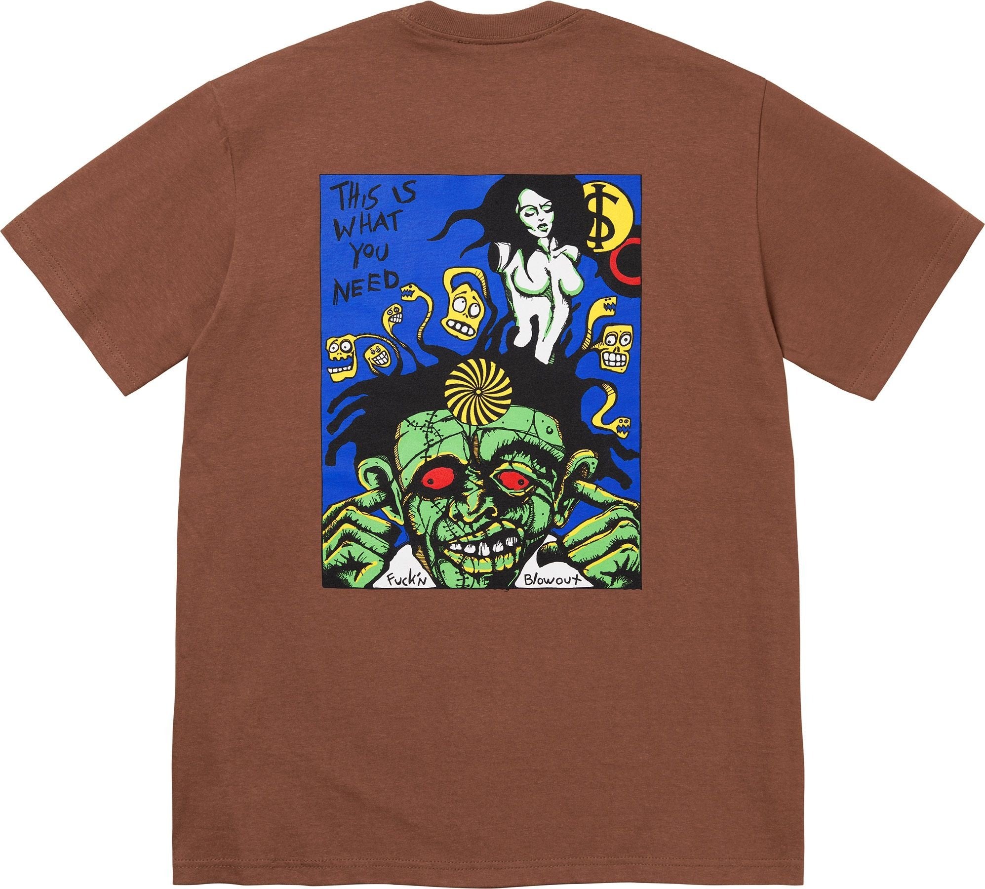 Supreme Fuckin Blowout Tee Brown – RIF LA