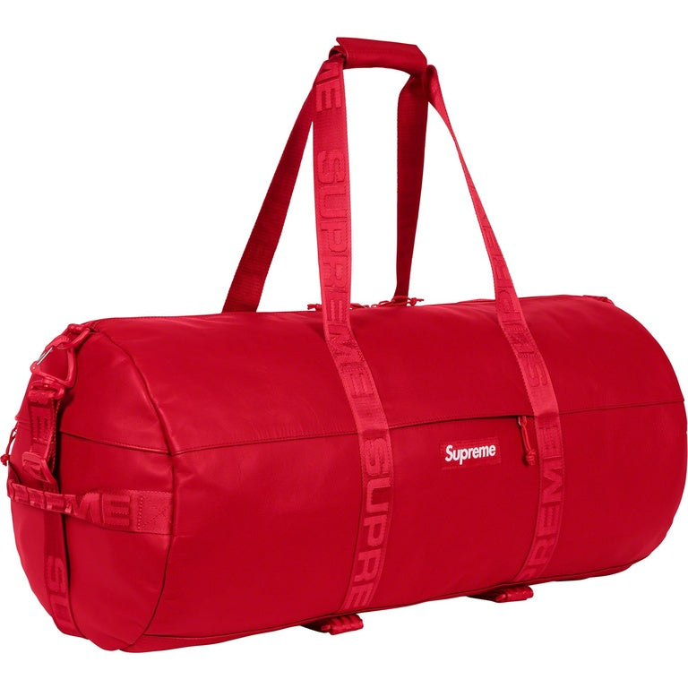 Supreme Leather Large Duffle Bag Red – RIF LA
