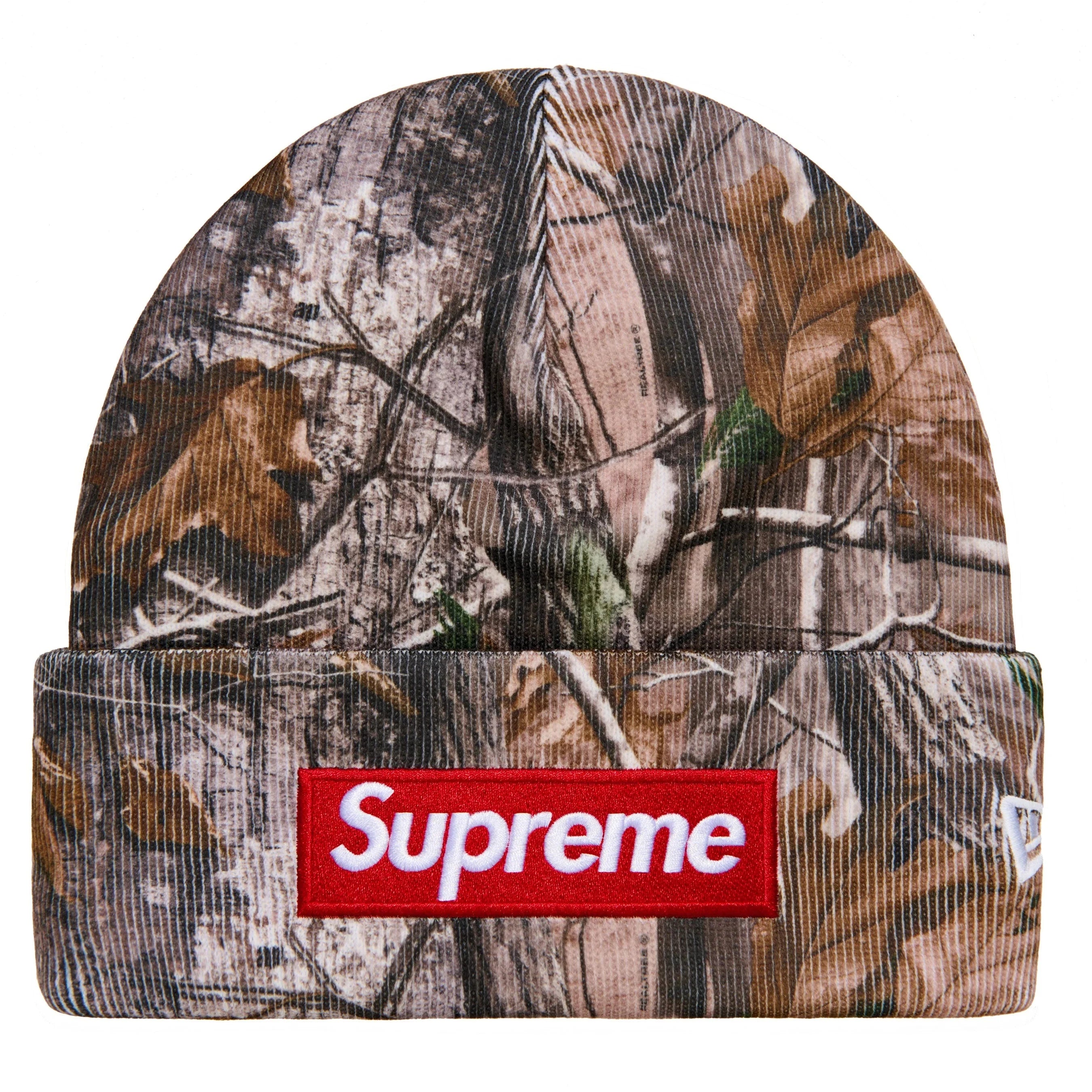 Supreme New Era Box Logo Beanie Real Tree Camo (FW25) – RIF LA
