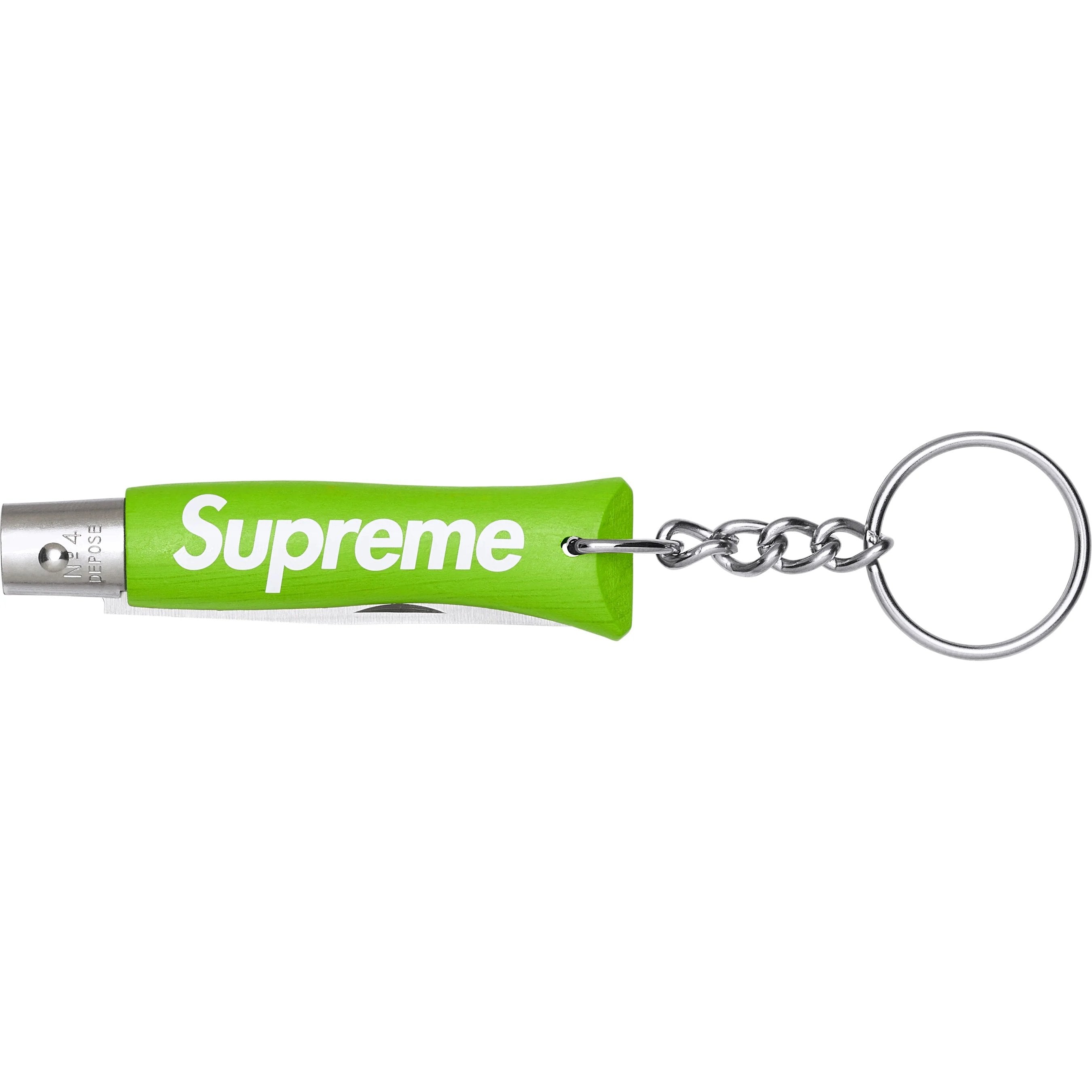 Supreme Opinel No. 4 Knife Keychain Green – RIF LA