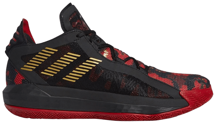 adidas Dame 6 Forbidden City Shoes - Unisex - Core Black Red