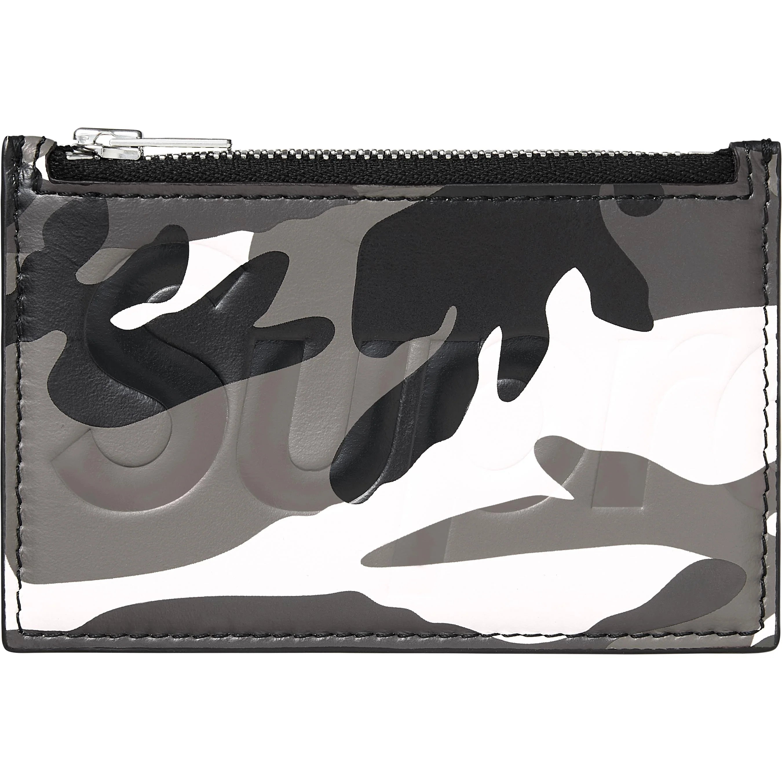 Supreme Leather Zip Card Holder Snow Camo – RIF LA