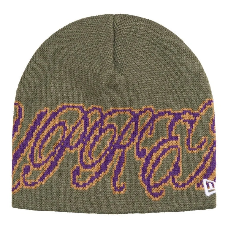 Supreme New Era Cursive Beanie Olive – RIF LA