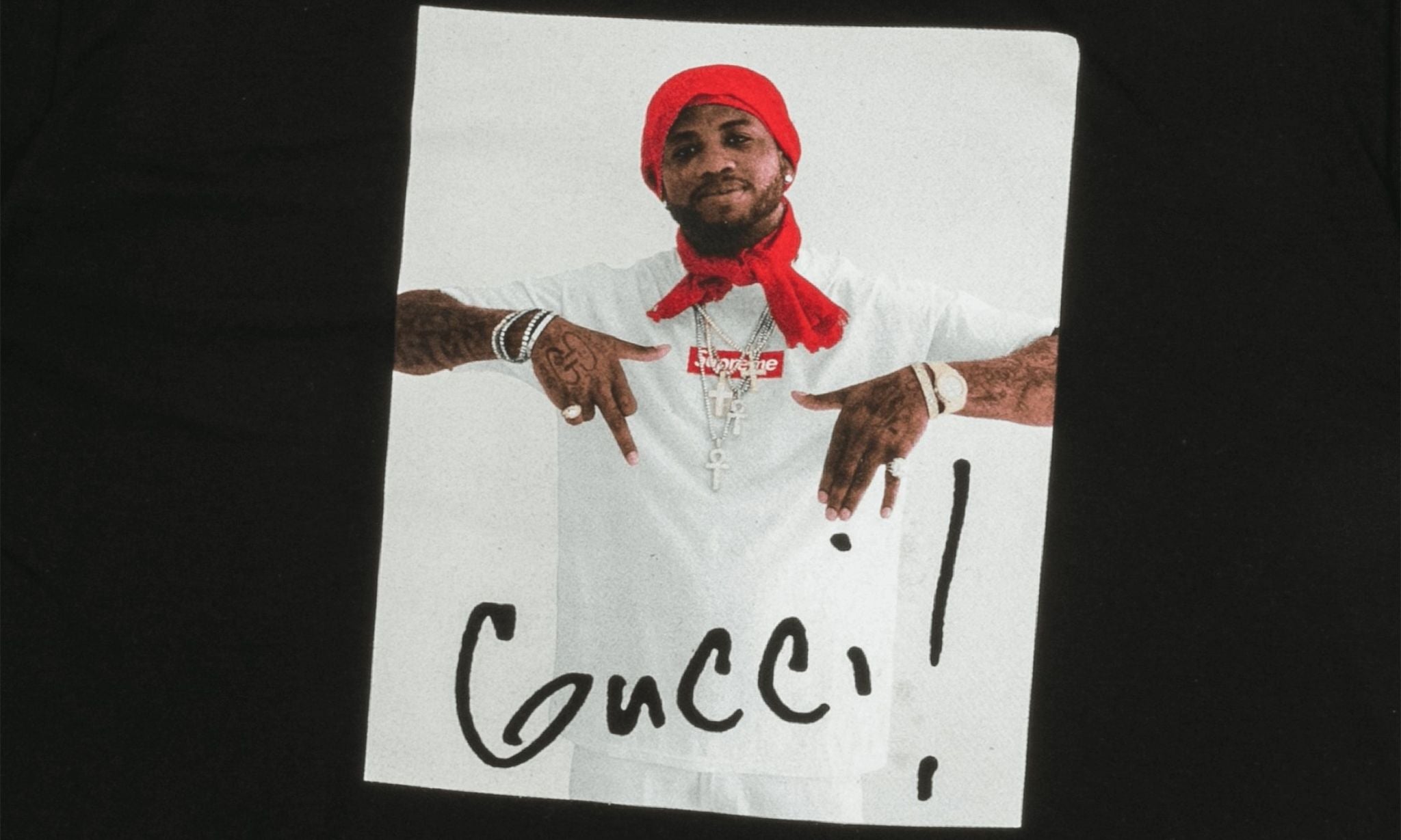 Supreme Gucci Mane Tee Black – RIF LA