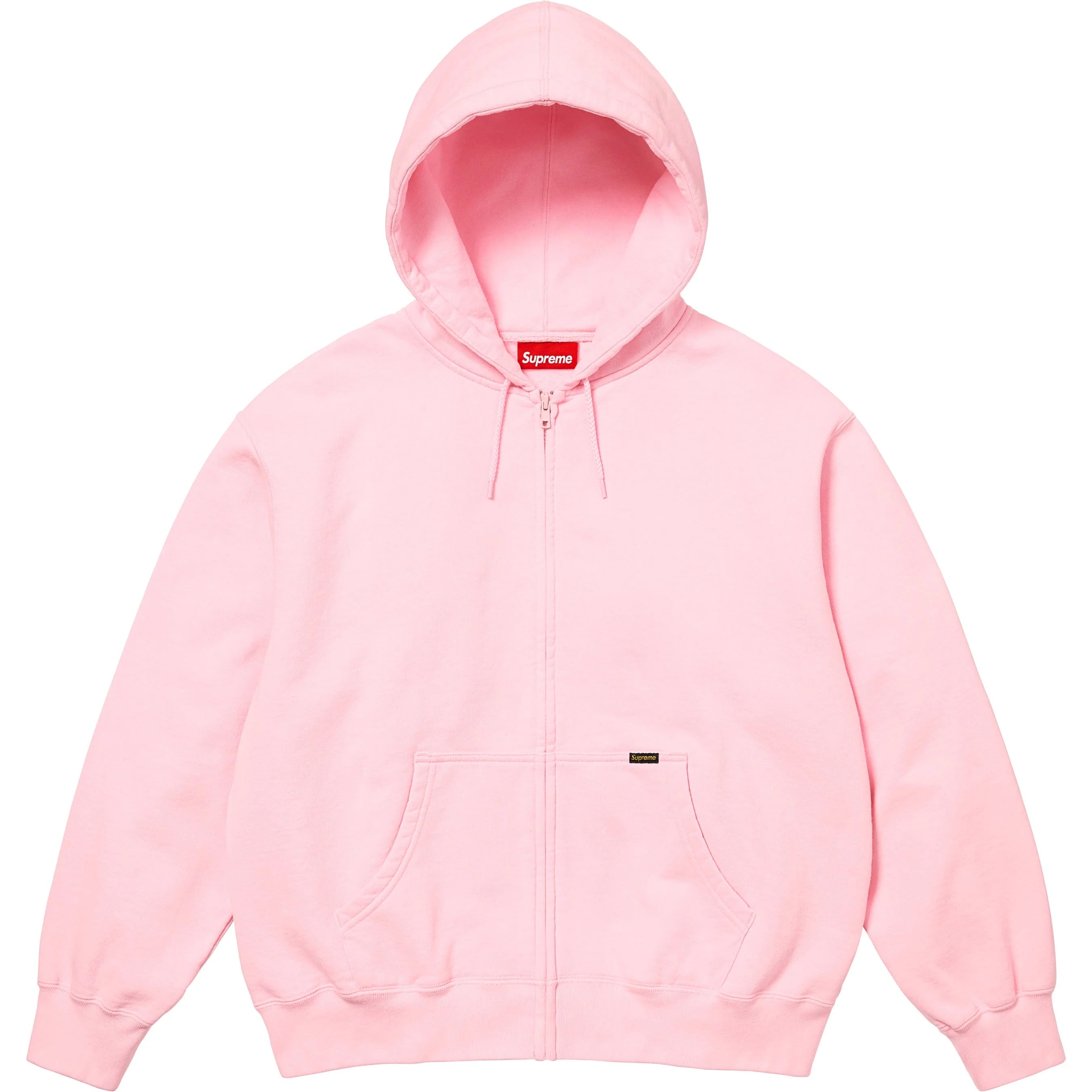 Work Zip Up Hooded Sweatshirt Light Pink – RIF LA