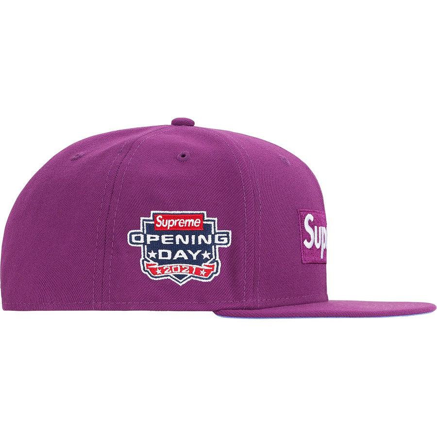 Supreme No Comp Box Logo New Era&reg; (Purple) (WORN) &ndash; RIF LA