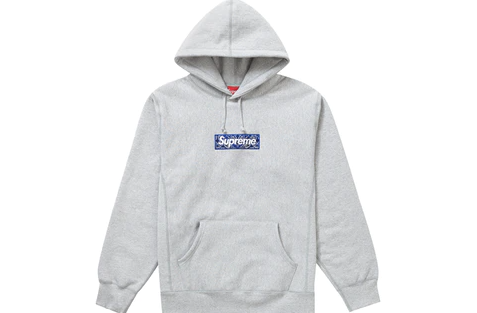 Supreme Bandana Box Logo Hooded Sweatshirt Heather Grey – RIF LA