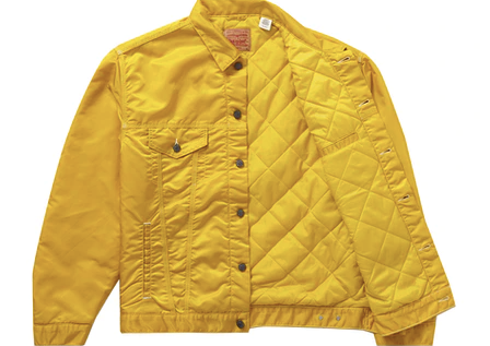 Supreme Levi's Nylon Trucker Jacket Yellow – RIF LA Supreme Levi's Nylon Trucker Jacket Yellow – RIF LA