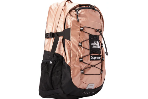 Supreme The North Face Metallic Borealis Backpack Rose Gold