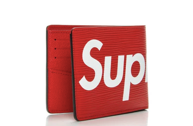 lv supreme red wallet