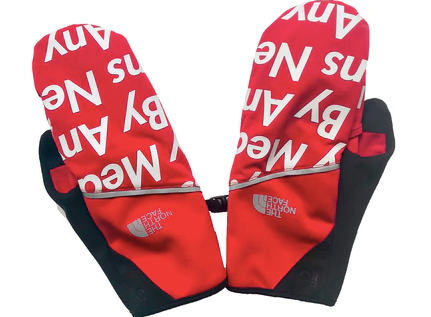 Supreme The North Face By Any Means Winter Runners Gloves Red – RIF LA