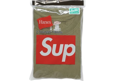 Supreme Hanes Tagless Tees(2 Pack) Pink