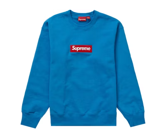 supreme box logo crewneck fw22 heather grey