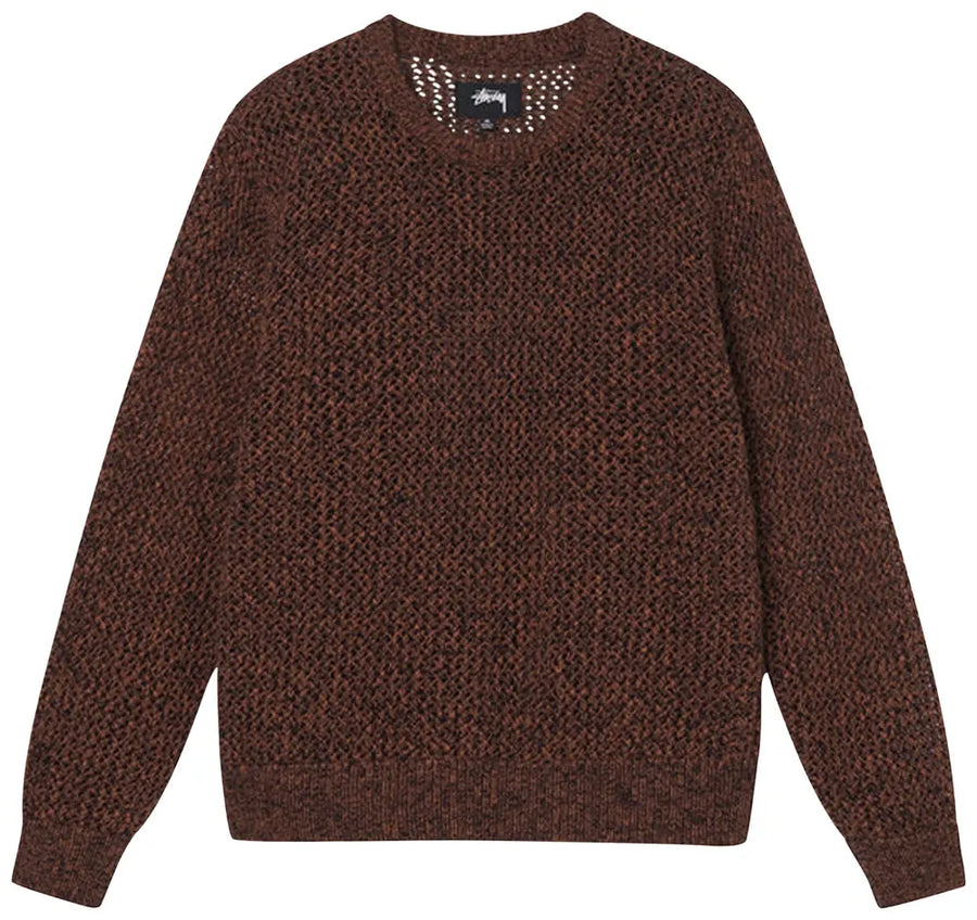 Stussy 2 Tone Loose Gauge Sweater Brown (WORN)