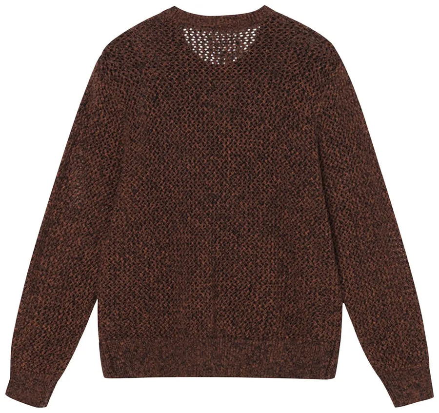Stussy 2 Tone Loose Gauge Sweater Brown (WORN)