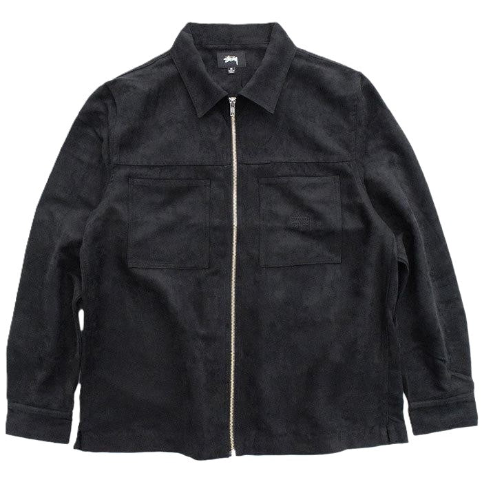 Stussy Micro Suede Work Shirt Black