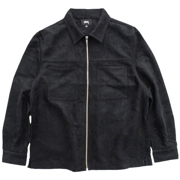 STUSSY / Micro Suede Work Shirt/XL/ポリエステル/CRM/1110134// 1110134-blk_grande.jpg?v=