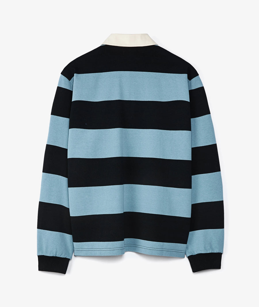 Stussy Big Striped Rugby L/S Connecticut polo Blue