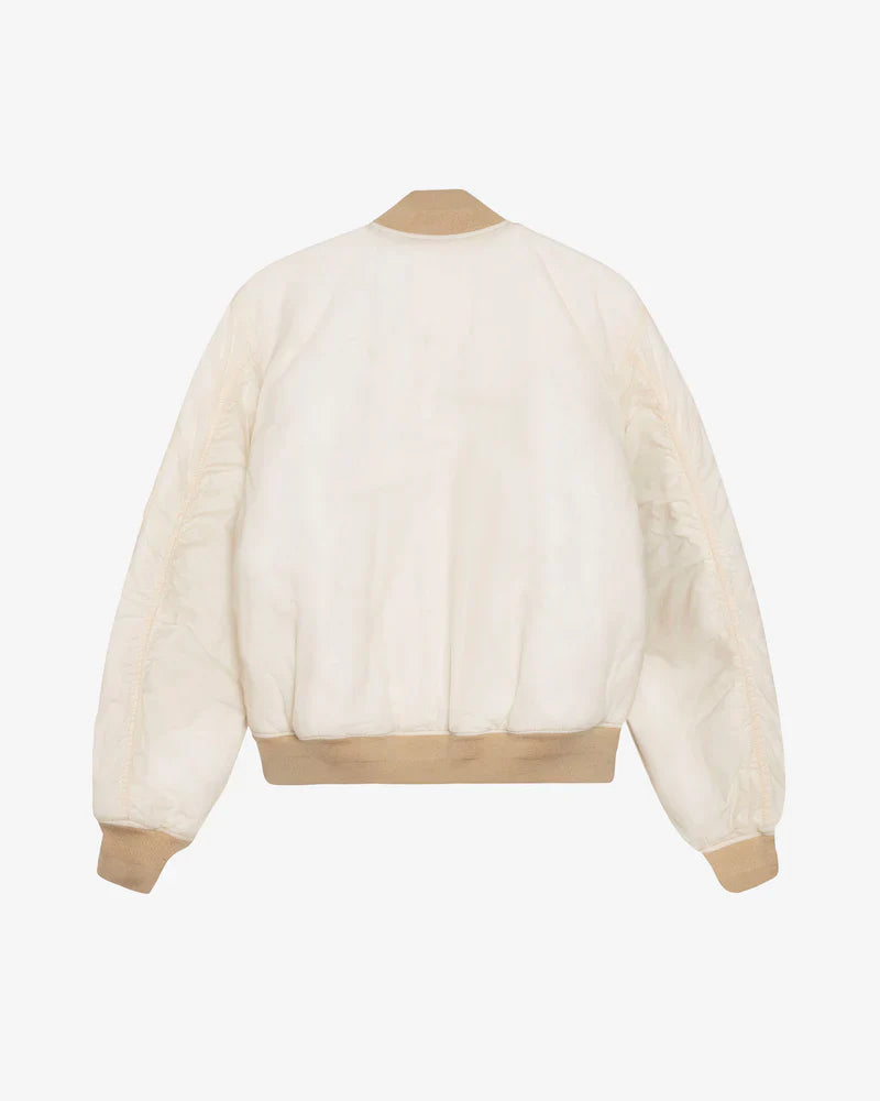Stüssy Built Reversible Waxed Bomber Jacket Cream (WORN)