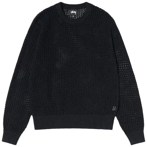 Stüssy Dyed Loose Gauge Sweater Black (WORN)