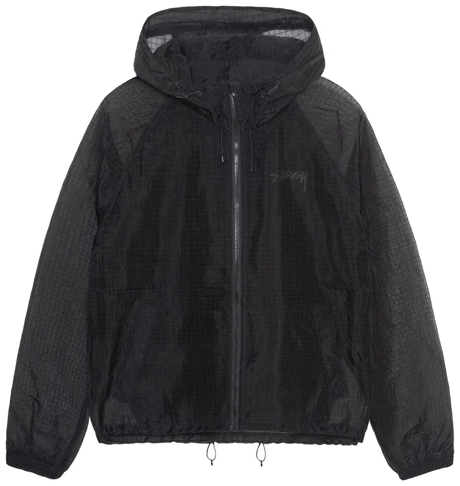 Stussy Beach Ripstop Transparent Shell Jacket Black (WORN)