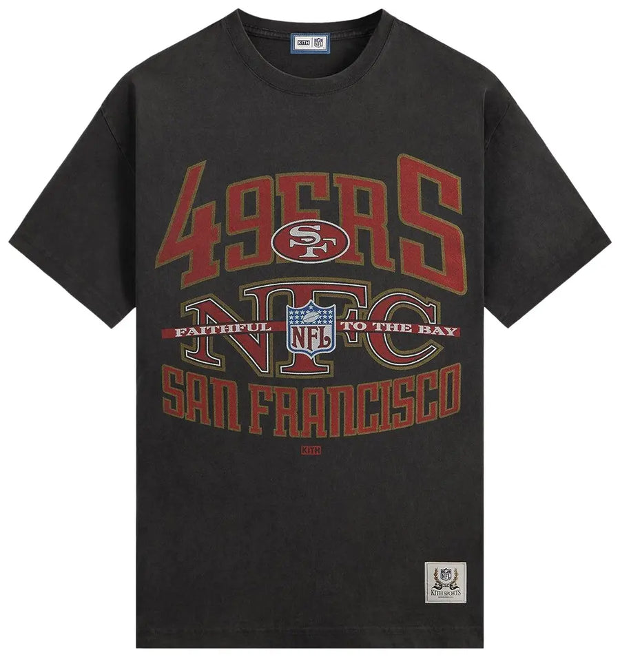 Kith x NFL San Francisco 49ers Vintage Jones Tee Black