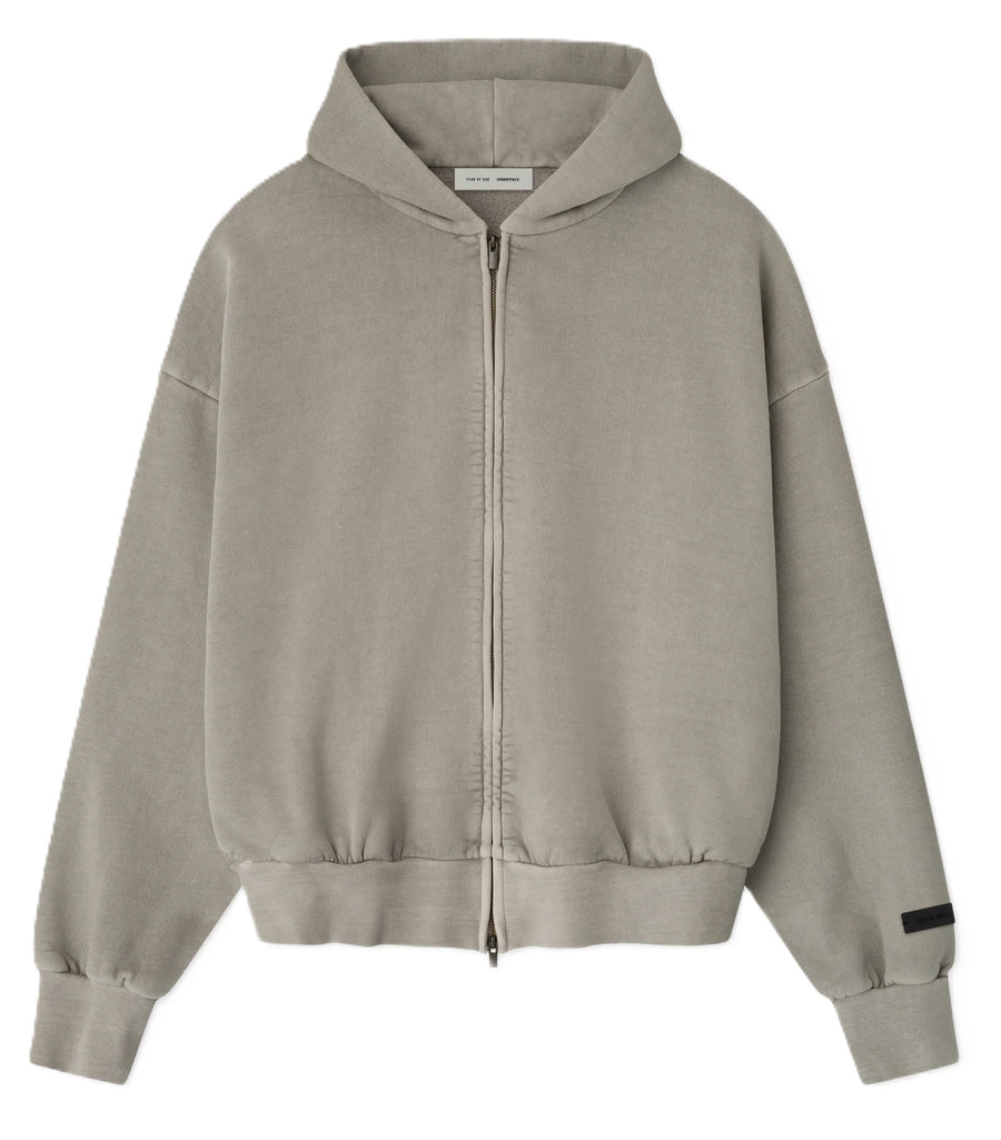 Fear of God Essentials Classic Zip Hoodie Smoke Grey – RIF LA