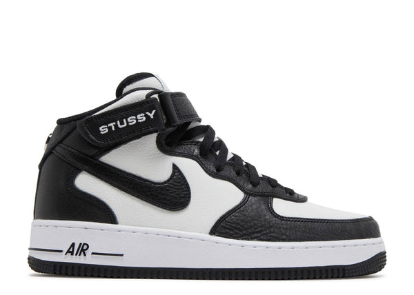 Nike Air Force 1 Mid Stussy Light Bone Black (WORN) – RIF LA