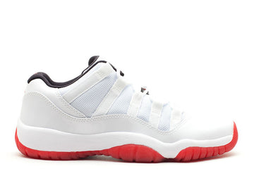 jordan shoes 11 Retro Low White Varsity Red (GS) (WORN)