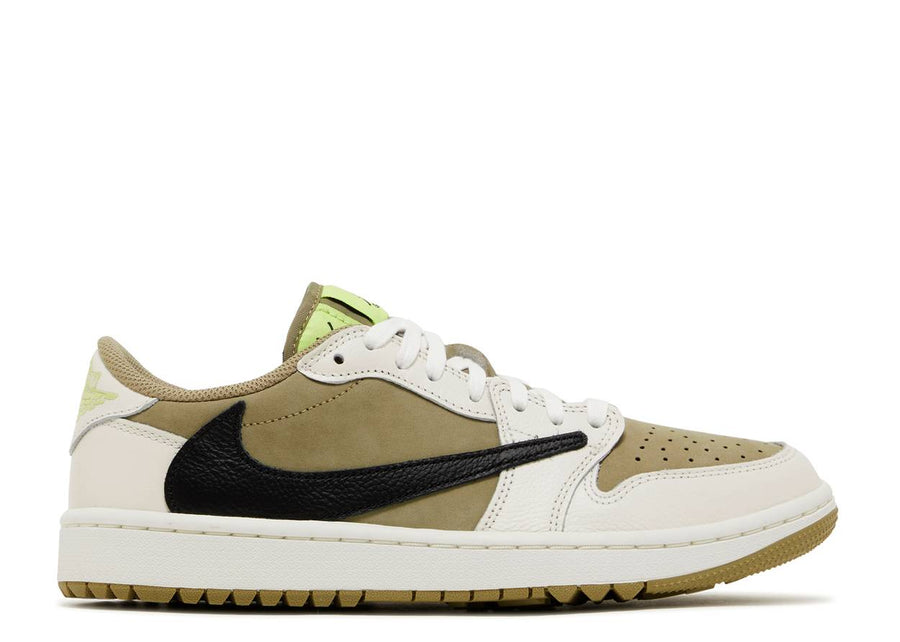 Jordan 1 Retro Low Golf Travis Scott Neutral Olive (WORN)